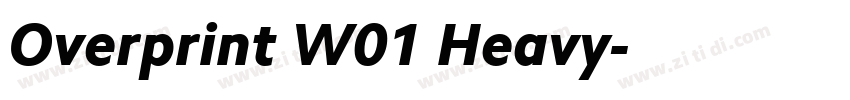 Overprint W01 Heavy字体转换